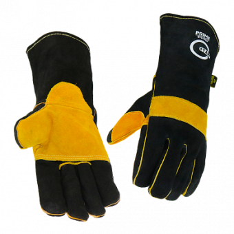 Краги спилковые, усиленная ладонь Prime STG1900 Kevlar (черные)